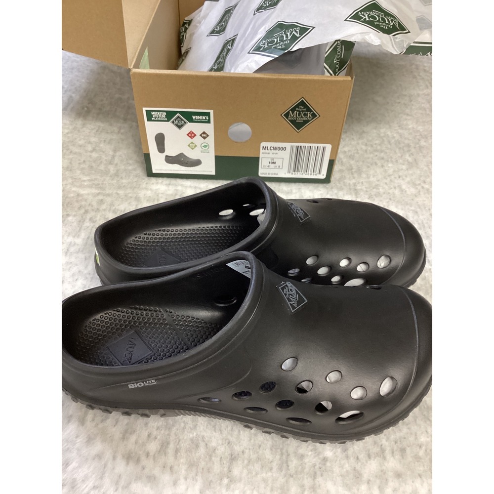 Muck Boot Company Muckster Lite Clog Black Womens 10 MLCW000‎ Bio-Lite Gardening